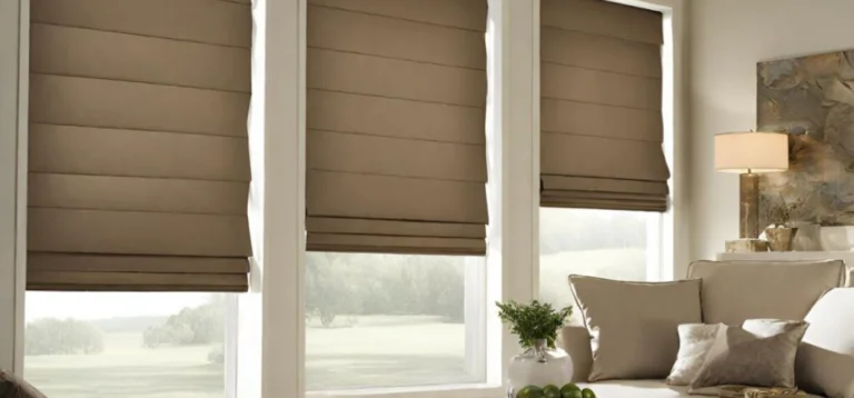 Roman shades and roller blinds
