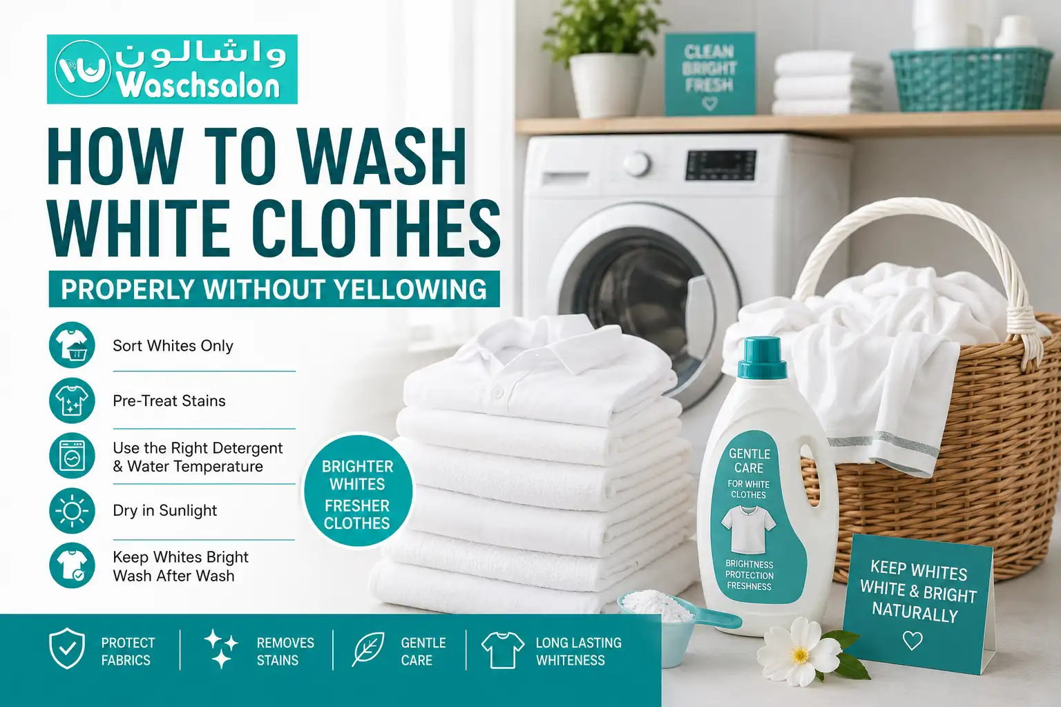 Featured image for How to Wash White Clothes Properly Without Yellowing